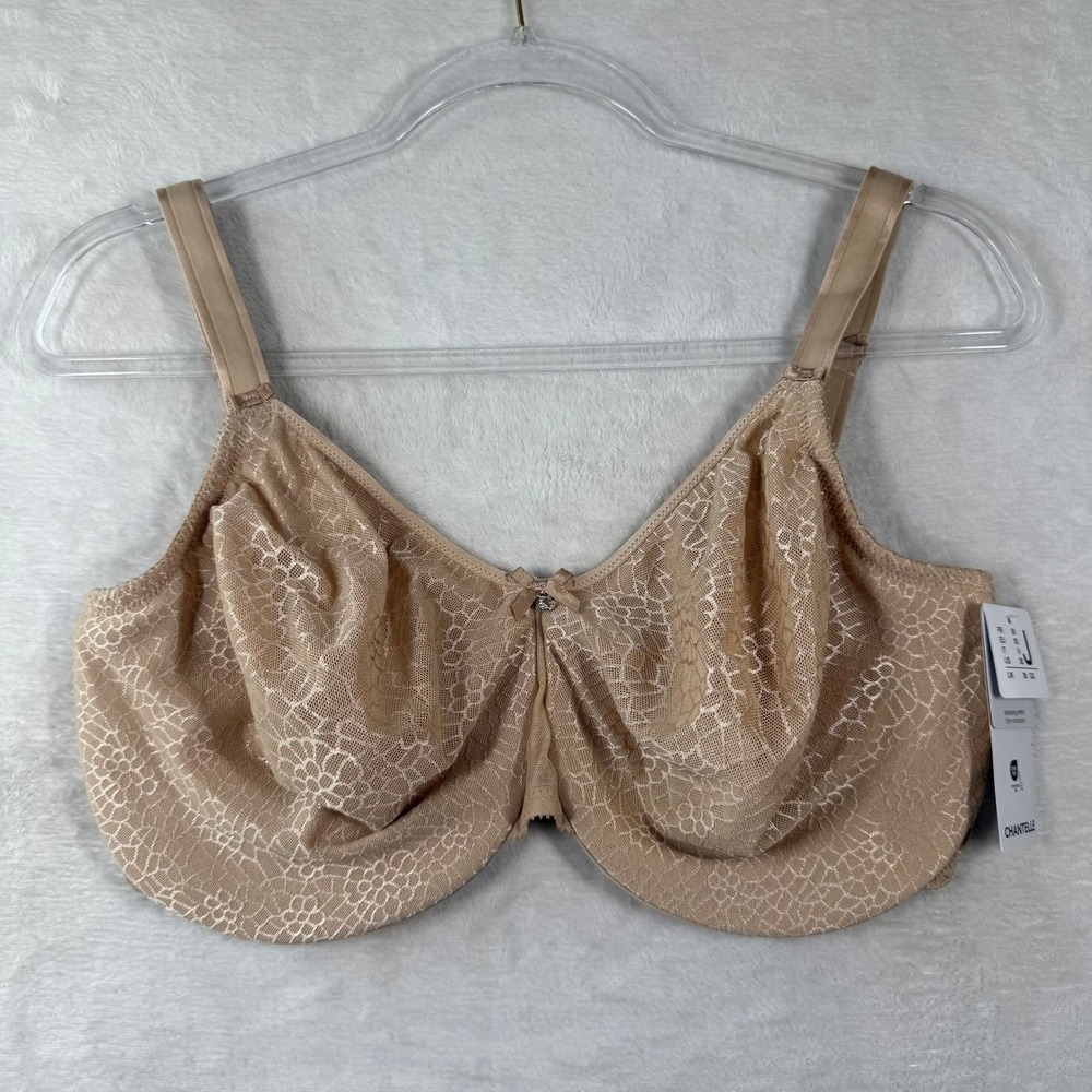 Chantelle C Magnifique Seamless Minimizer Underwire Bra 36J Ultra Nude NEW